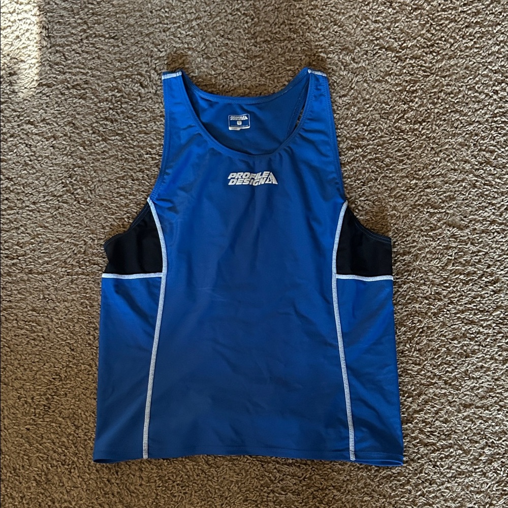 Blue Men's Tank Top - triathlon top